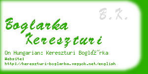 boglarka kereszturi business card